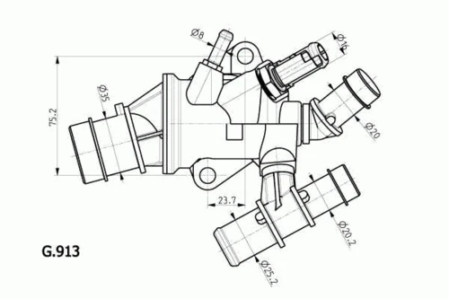 G.913.88 BEHR/HELLA/PAGID Термостат ar (фото 1)