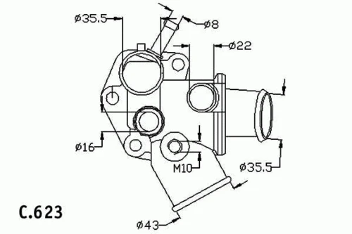 C.623.82 BEHR/HELLA/PAGID Термостат fiat (фото 1)