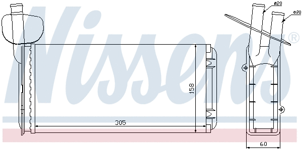 73965 NISSENS Теплообменник, отопление салона (фото 6)