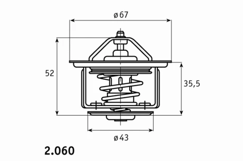 2.060.80 BEHR/HELLA/PAGID Термостат bmw (фото 1)