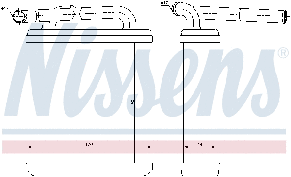 77611 NISSENS Теплообменник, отопление салона (фото 1)