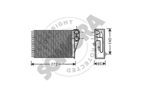 221550 SOMORA Теплообменник, отопление салона (фото 1)