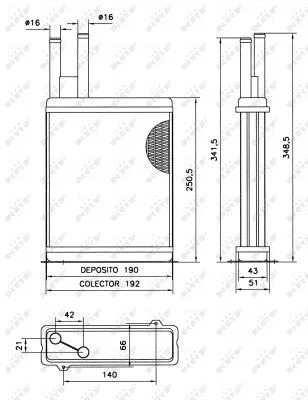 52066 NRF Теплообменник, отопление салона (фото 5)