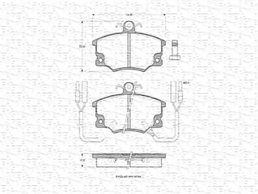 363702160144 MAGNETI MARELLI Тормозные колодки (фото 1)