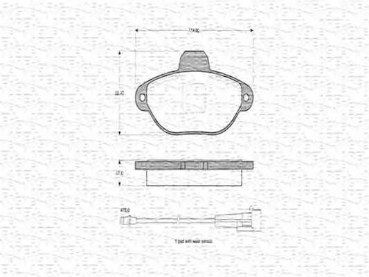 363702160298 MAGNETI MARELLI Тормозные колодки (фото 1)