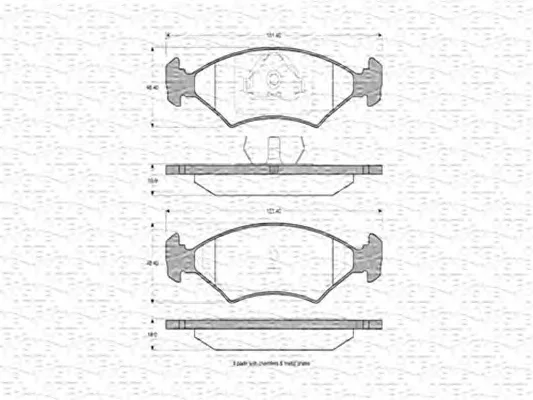 363702160334 MAGNETI MARELLI Тормозные колодки (фото 1)