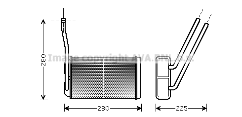 AU6195 AVA Теплообменник, отопление салона (фото 1)