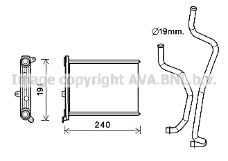 DN6417 AVA Теплообменник, отопление салона (фото 1)