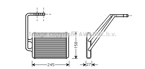 HY6121 AVA Теплообменник, отопление салона (фото 1)