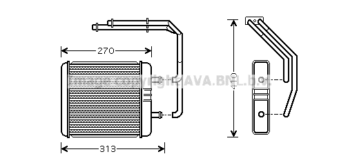 IV6052 AVA Теплообменник, отопление салона (фото 1)