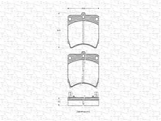 363702160521 MAGNETI MARELLI Тормозные колодки (фото 1)
