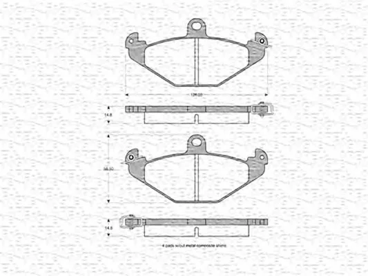 363702160533 MAGNETI MARELLI Тормозные колодки (фото 1)