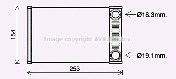 OL6656 AVA Теплообменник, отопление салона (фото 1)
