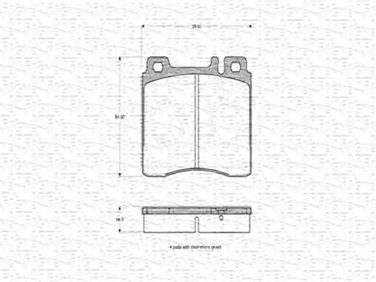 363702160572 MAGNETI MARELLI Тормозные колодки (фото 1)