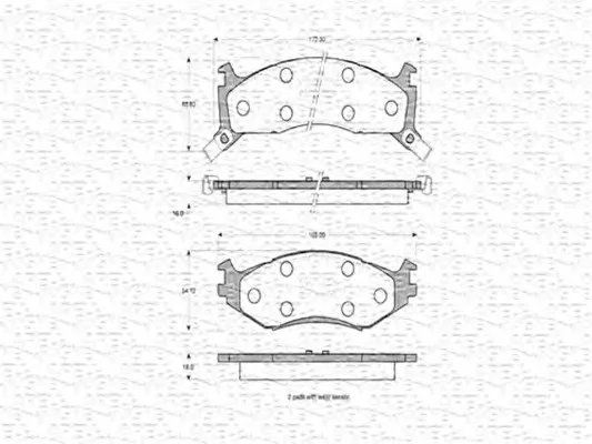 363702160593 MAGNETI MARELLI Тормозные колодки (фото 1)