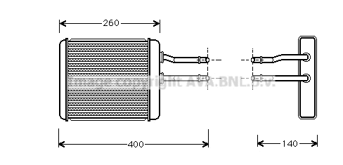 AL6072 PRASCO Теплообменник, отопление салона (фото 1)