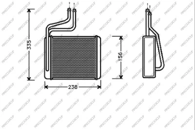 FD105H001 PRASCO Теплообменник, отопление салона (фото 1)