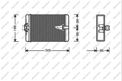 ME035H001 PRASCO Теплообменник, отопление салона (фото 1)