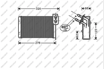 RN916H001 PRASCO Теплообменник, отопление салона (фото 1)