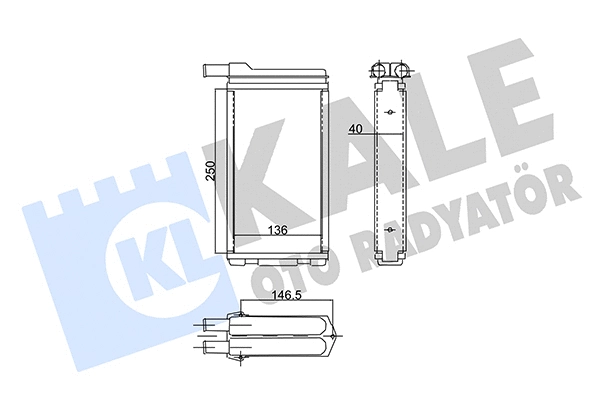 136400 KALE OTO RADYATÖR Теплообменник, отопление салона (фото 1)