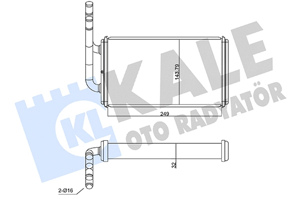 290200 KALE OTO RADYATÖR Теплообменник, отопление салона (фото 1)