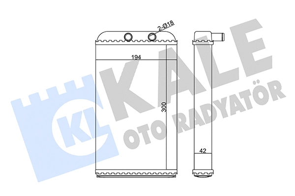 346285 KALE OTO RADYATÖR Теплообменник, отопление салона (фото 1)