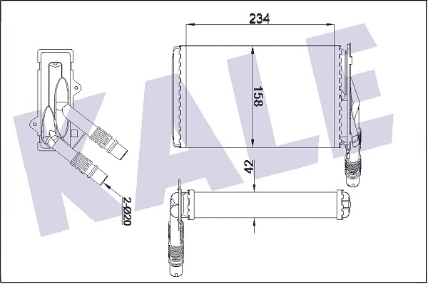 346395 KALE OTO RADYATÖR Теплообменник, отопление салона (фото 1)