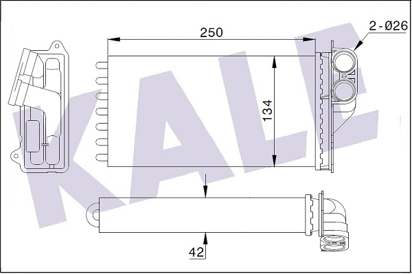 346440 KALE OTO RADYATÖR Теплообменник, отопление салона (фото 1)