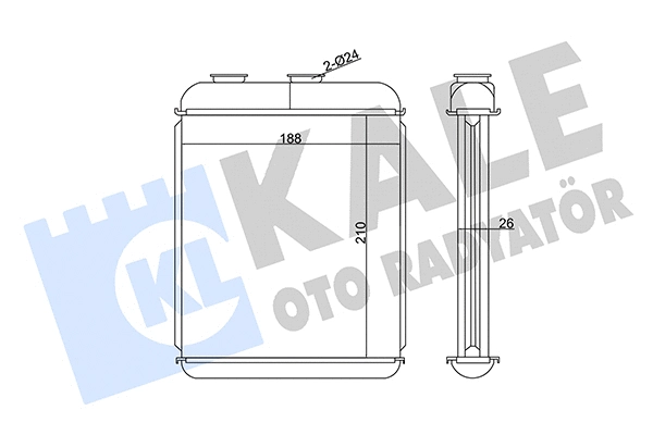 346680 KALE OTO RADYATÖR Теплообменник, отопление салона (фото 1)