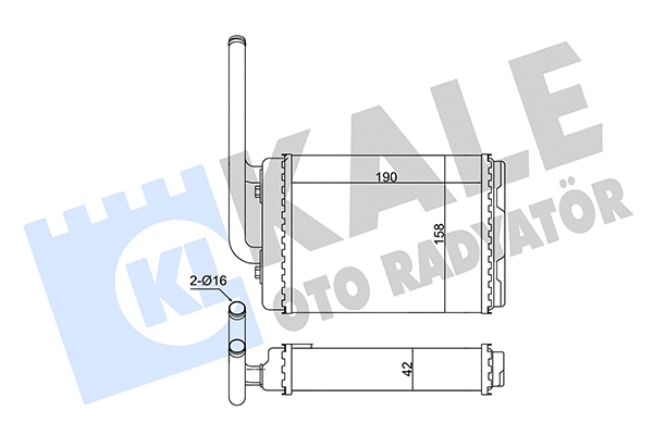 347090 KALE OTO RADYATÖR Теплообменник, отопление салона (фото 1)