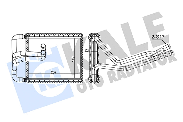 355175 KALE OTO RADYATÖR Теплообменник, отопление салона (фото 1)