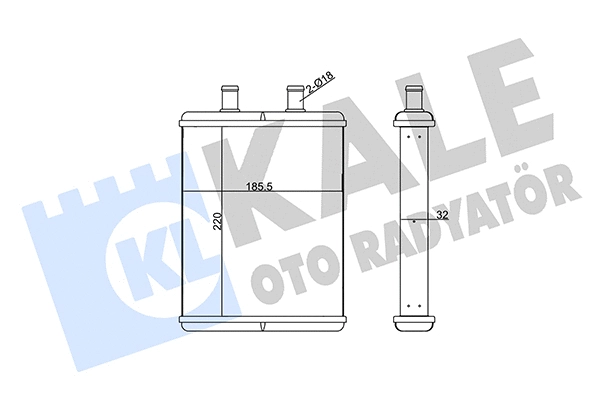 355250 KALE OTO RADYATÖR Теплообменник, отопление салона (фото 1)