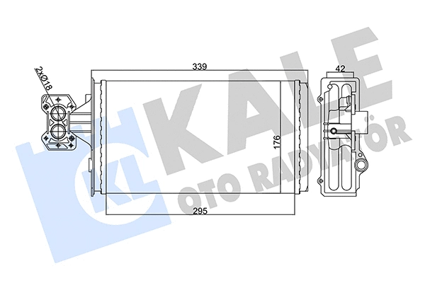 355275 KALE OTO RADYATÖR Теплообменник, отопление салона (фото 1)