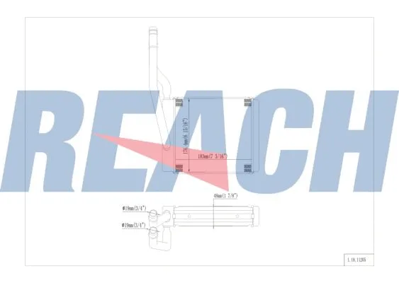 1.18.11205 REACH Теплообменник, отопление салона (фото 1)