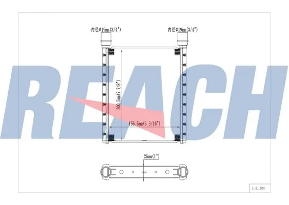 1.18.12491 REACH Теплообменник, отопление салона (фото 1)