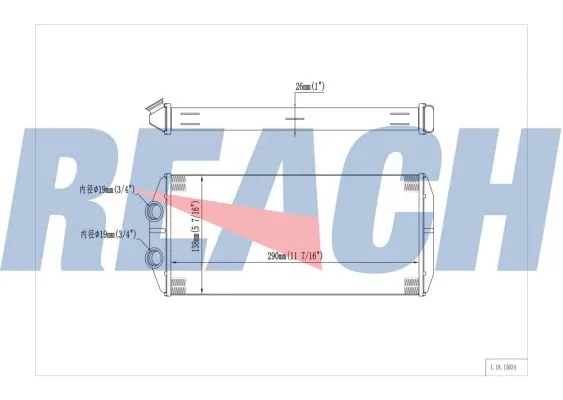 1.18.15034 REACH Теплообменник, отопление салона (фото 1)