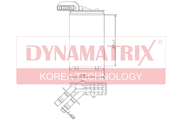 DR73252 DYNAMATRIX Теплообменник, отопление салона (фото 1)
