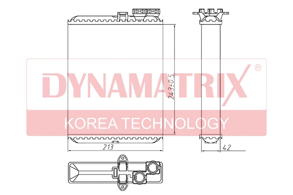DR73641 DYNAMATRIX Теплообменник, отопление салона (фото 1)