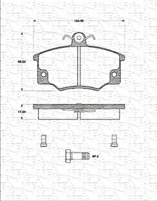 363702161184 MAGNETI MARELLI Тормозные колодки (фото 1)