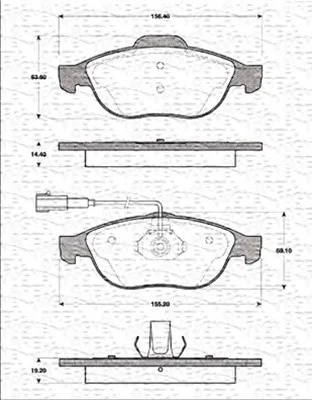 363702161207 MAGNETI MARELLI Тормозные колодки (фото 1)