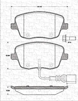 363702161221 MAGNETI MARELLI Тормозные колодки (фото 1)