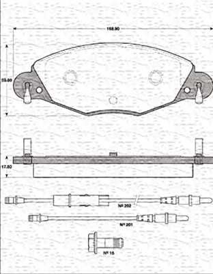 363702161224 MAGNETI MARELLI Тормозные колодки (фото 1)