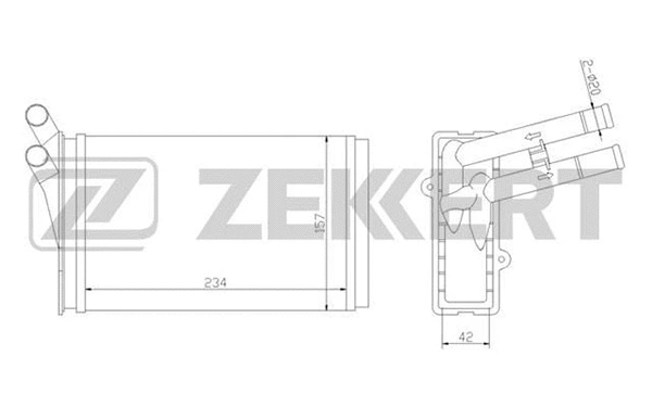 MK-5009 ZEKKERT Теплообменник, отопление салона (фото 1)