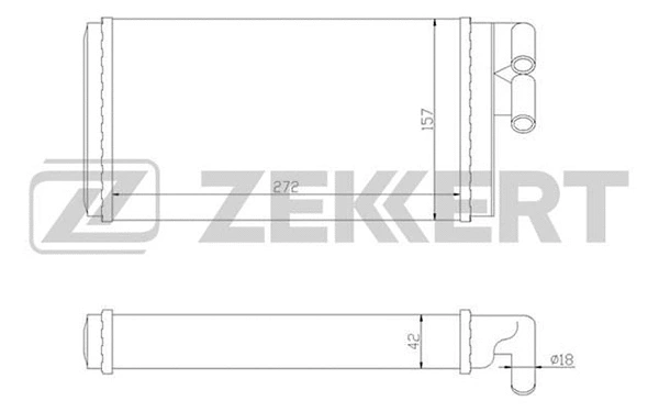 MK-5010 ZEKKERT Теплообменник, отопление салона (фото 1)