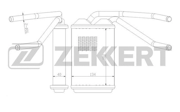 MK-5030 ZEKKERT Теплообменник, отопление салона (фото 1)