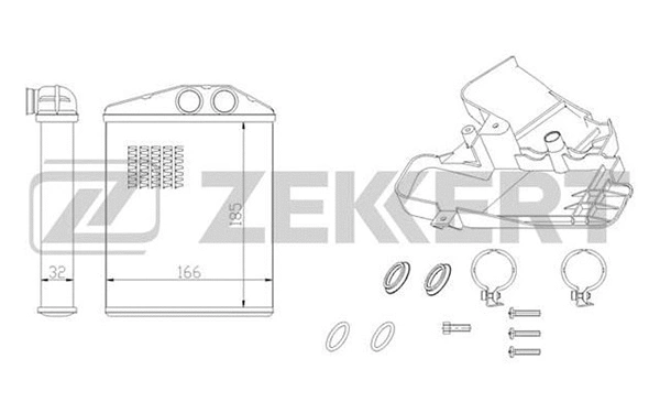 MK-5084 ZEKKERT Теплообменник, отопление салона (фото 1)