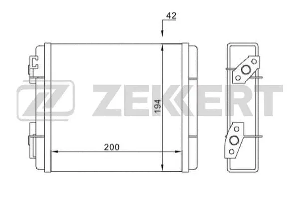 MK-5107 ZEKKERT Теплообменник, отопление салона (фото 1)