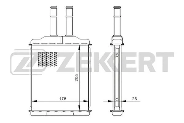 MK-5117 ZEKKERT Теплообменник, отопление салона (фото 1)