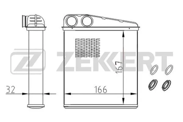 MK-5121 ZEKKERT Теплообменник, отопление салона (фото 1)