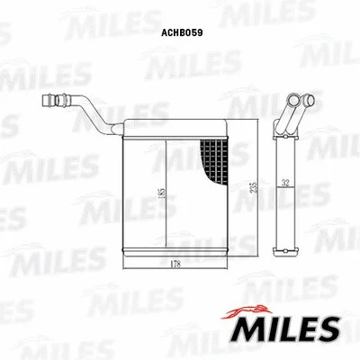 ACHB059 MILES Теплообменник, отопление салона (фото 3)
